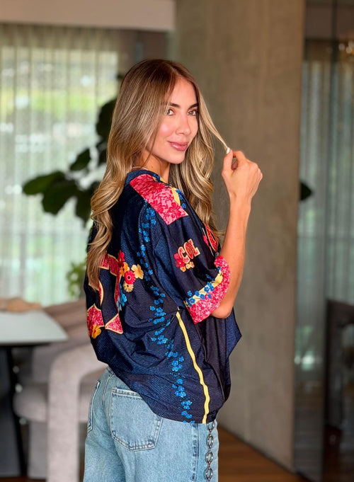 CAMISETA COLOMBIA FLORES
